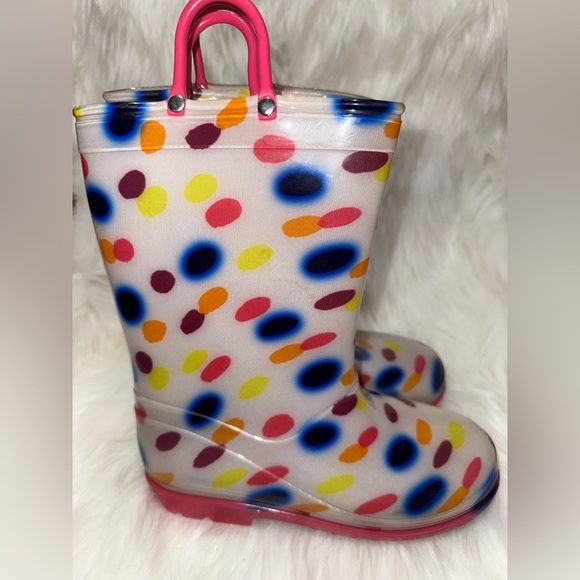 Colorful Polka Dot Rain Boots - Picture 4 of 7